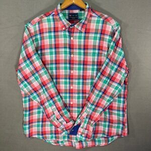 Charleston Threads XXL Mens Plaid Button Up Shirt Long‎ Sleeve Cotton Casual